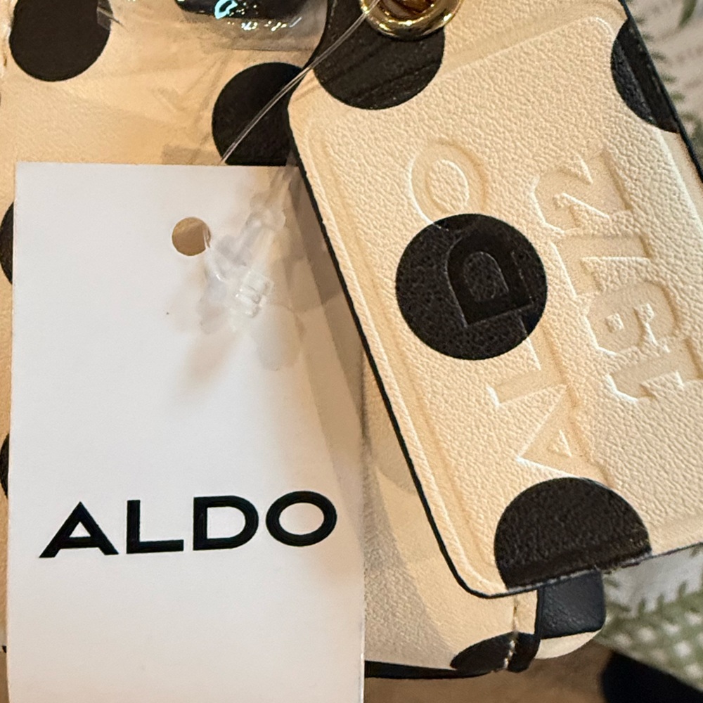 Aldo Polka Dot Shoulder Bag Purse Black and White New NWT Handbag - Picture 2 of 6